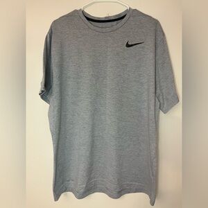 Nike Men's Heather Gray Dri-Fit Short Sleeve Tee